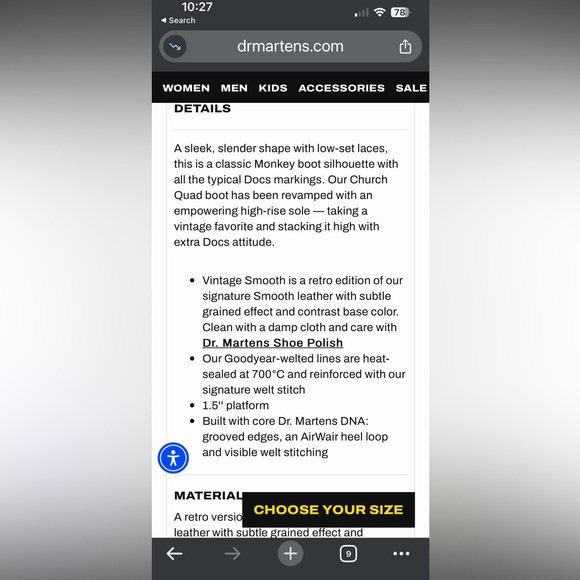 Dr Martens platform church monkey boot in us women’s size 10 - Picture 4 of 7